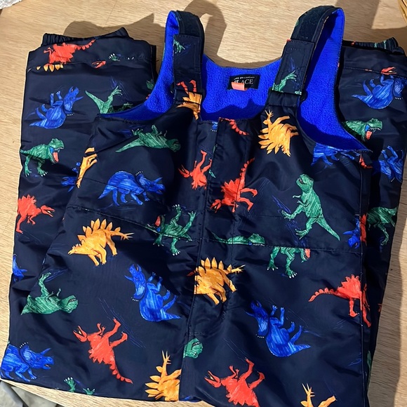 The Children's Place Bottoms Snow Pants Bibbed 5t Dinosaurs Poshmark